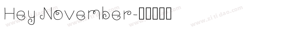 Hey November字体转换